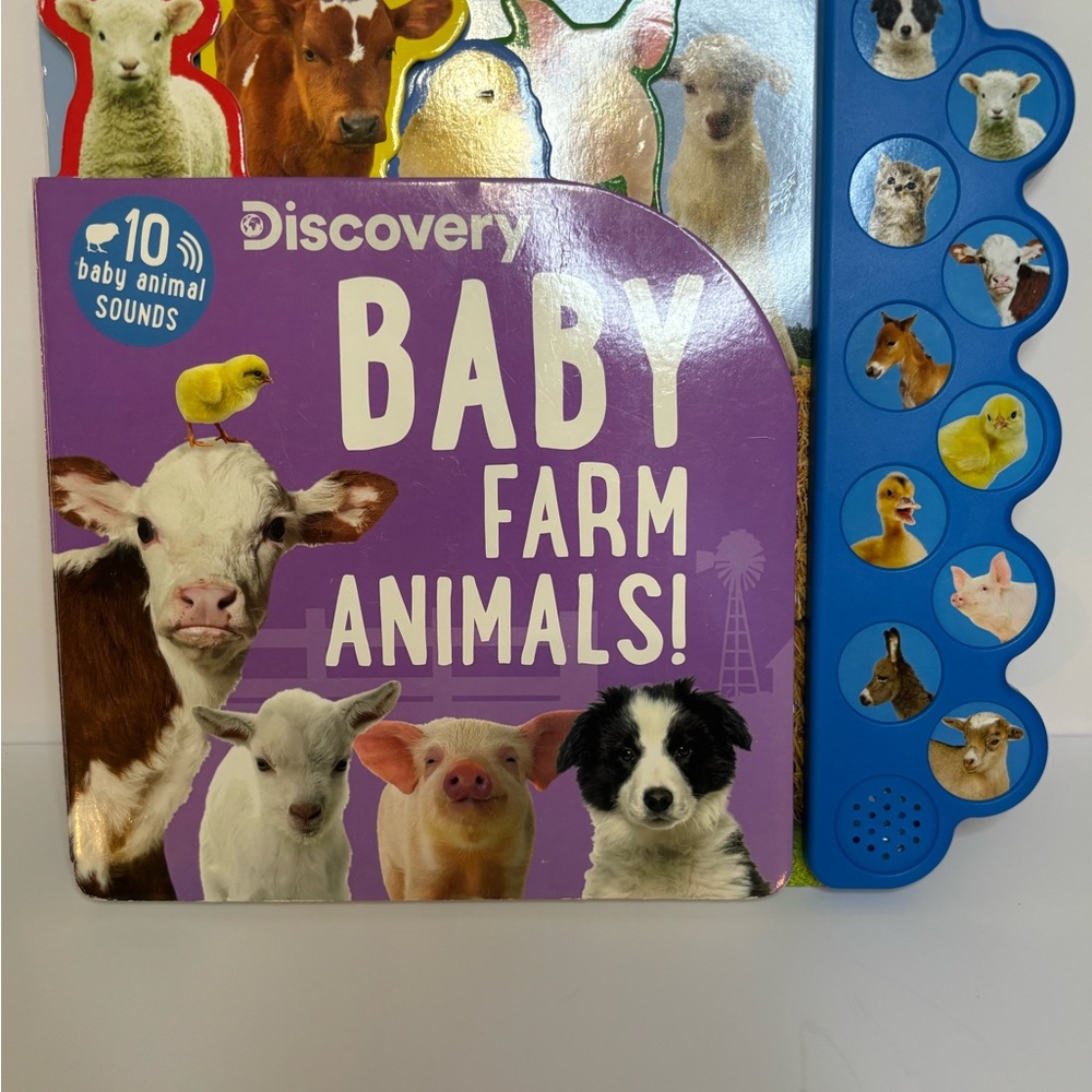 Discovery Baby Farm Animals Sound Book - Purple and Blue